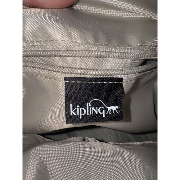 Kipling Shoulder Bag Tote Crossbody Green Nylon w/ Monkey Keychain ELIN HB7697 - Picture 16 of 16